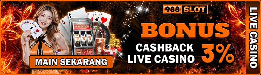 BONUS CASHBACK MINGGUAN LIVE CASINO 3%